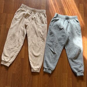 Nike Youth XL Beige and Gray Jogger Sweatpants